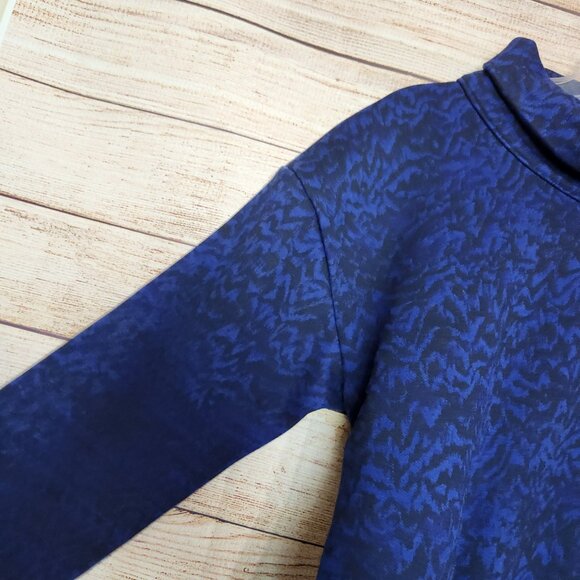 Columbia Woman’s Lodge Funnel Pullover Blue & Black Fleece Lined Size Medium - Picture 3 of 15